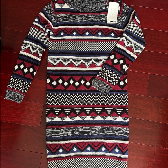 NWT Rapture Multicolor Patterned Turtleneck Dress - Picture 7 of 7